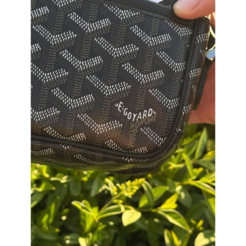 Сумка Goyard чорна чоловіча сумка через плече Гоярд чорна чоловіча сумка через плече Гоярд барсетка месенджер