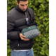 Сумка Lacoste зелена чоловіча барсетка через плече Лакост месенджер Лакоста шкіряний чоловіча сумка