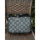 Сумка Louis Vuitton чоловіча чорна барсетка Лв через плече сумка Луї Вітон месенджер кросбоді шкіряний LV чорний