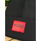 Шапка Hugo Boss чоловіча чорна чоловіча шапка Hugo чорна Х'юго Бос тепла зимова шапка вуха Хуго