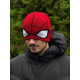 Шапка Spider Man чоловіча шапка на зиму червона Спайдер Мен шапка з людиною павуком чоловіча тепла зимова шапка