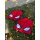 Шапка Spider Man чоловіча шапка на зиму червона Спайдер Мен шапка з людиною павуком чоловіча тепла зимова шапка