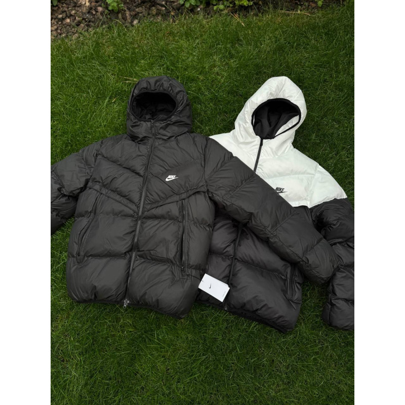 Пуховик Nike Storm Fit зимовий чоловічий пуховик чорний теплий Найк Шторм Фіт куртка на зиму Найк чоловіча біла