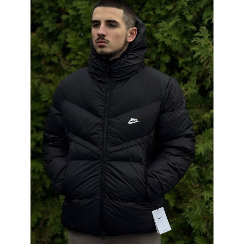 Пуховик Nike Storm Fit зимовий чоловічий пуховик чорний теплий Найк Шторм Фіт куртка на зиму Найк чоловіча біла