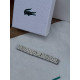 Браслет Lacoste чоловічий срібний браслет Лакост Монограм чорний браслет на руку Лакоста