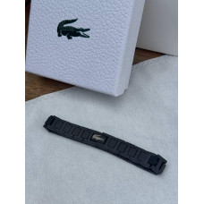 .Браслет Lacoste Monogram чорний чоловічий браслет Лакост монограм чоловічий на руку браслет подарунок Лакоста