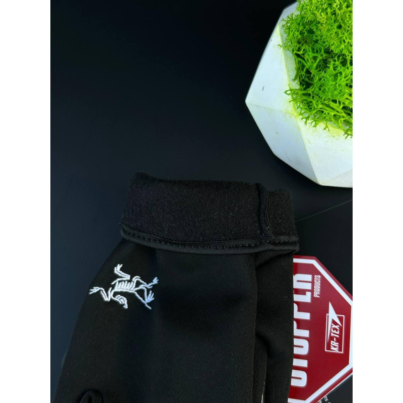 Рукавички Arcteryx чоловічі чорні рукавички Арктерикс Гортекс зимові теплі рукавички на флісі Арк