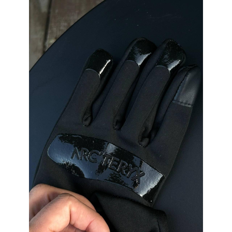 Рукавички Arcteryx чоловічі чорні рукавички Арктерикс Гортекс зимові теплі рукавички на флісі Арк