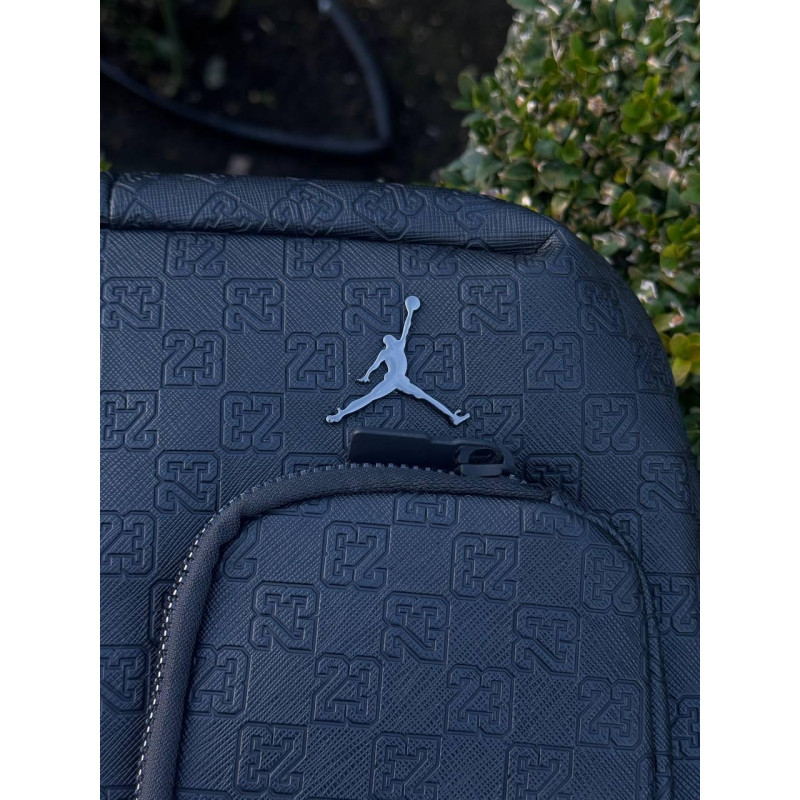 Сумка Jordan monogram чорна чоловіча сумка Джордан 23 чорна монограм слінг чоловічий месенджер Джордан