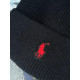 Шапка Polo Ralph Lauren чорна чоловіча шапка Поло Ральф Лоурен чорна тепла зимова шапка Поло Ральф