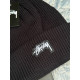 Шапка Stussy 3D logo Чоловіча чорна шапка стусі 3Д Лого зимова спортивна шапка стусі 3Д логотип