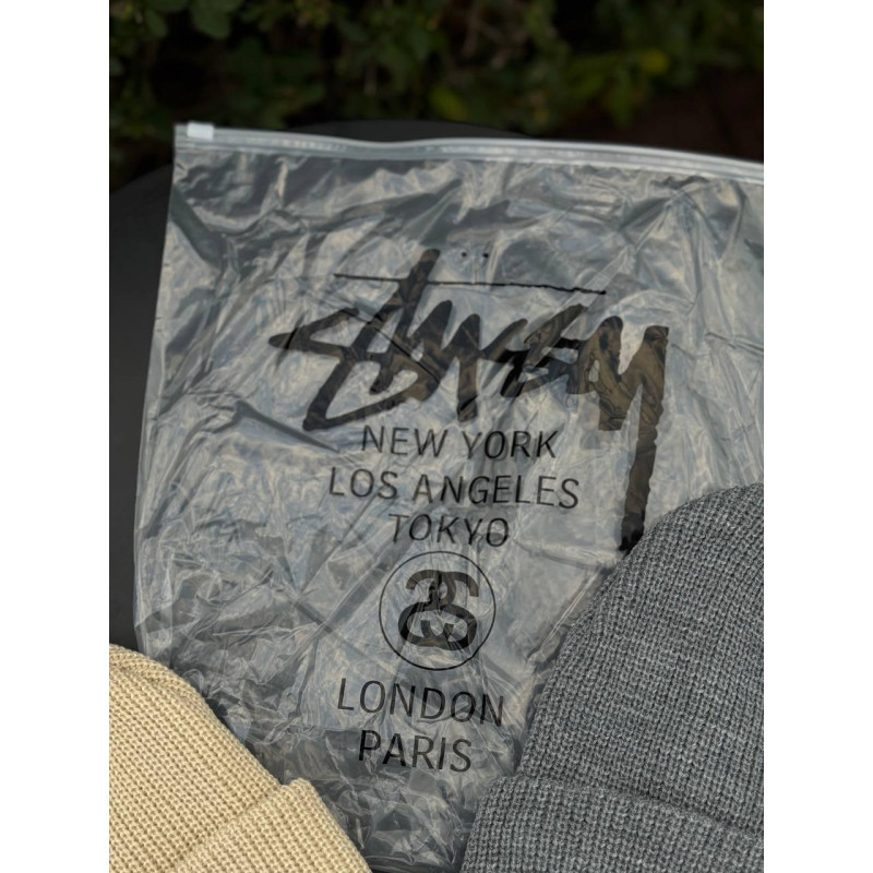 Шапка Stussy 3D logo Чоловіча чорна шапка стусі 3Д Лого зимова спортивна шапка стусі 3Д логотип