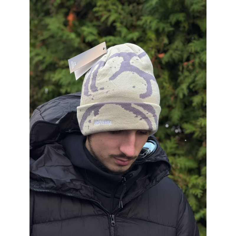 Шапка Arcteryx бежева чоловіча шапка Арктерикс чорна нова модель шапка Арк бежева спортивна Шапка Arcteryx бежева чоловіча шап