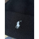 Шапка Polo Ralph Lauren черная с белым логотипом мужская черная шапка Поло спортивная зимняя шапка поло