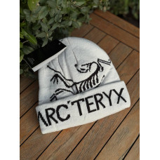Шапка Arcteryx сіра чоловіча спортивна зимова шапка Арк Арктерикс світла шапка Арк чорна чоловіча шапка
