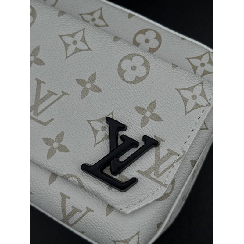 Сумка LV біла чоловіча сумка Louis Vuitton спортивна шкіряна сумка через плече LV чоловіча чорна сумка LV