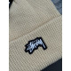 Шапка Stussy чоловіча бежева шапка стусі чорна спортивна шапка Стусі 3Д Логотип