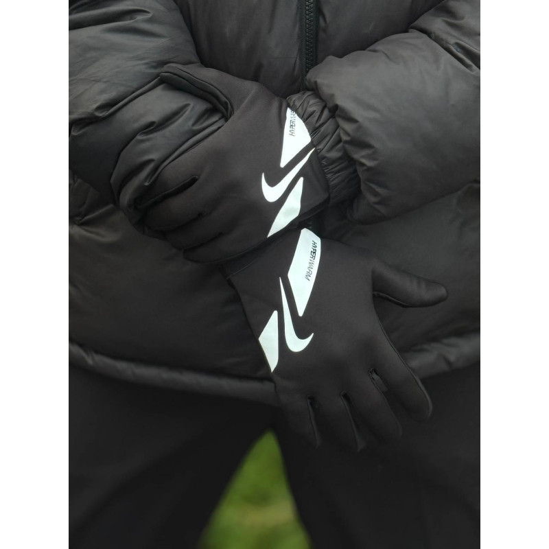 Рукавички Nike Hyperwarm чорні чоловічі рукавички зимові Найк Хайпер Варм чоловічі теплі перчі Найк