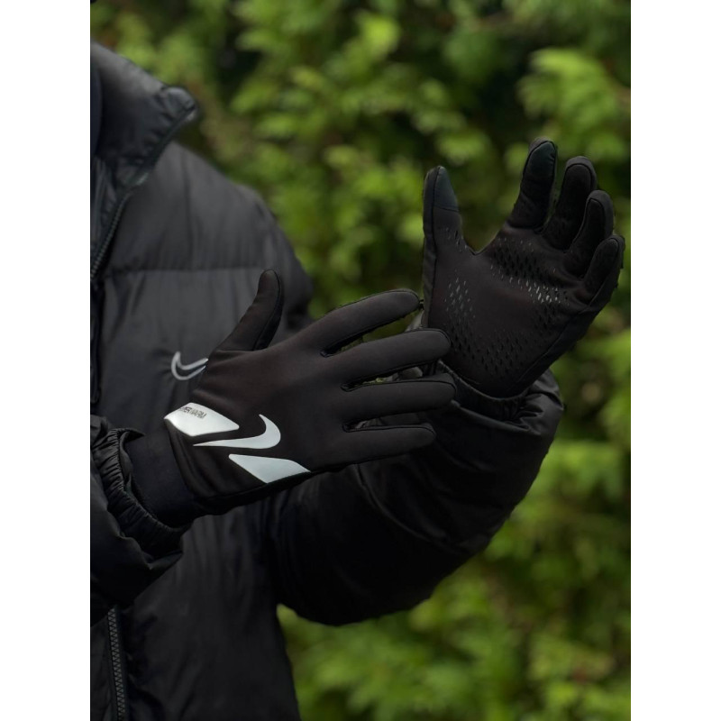 Рукавички Nike Hyperwarm чорні чоловічі рукавички зимові Найк Хайпер Варм чоловічі теплі перчі Найк