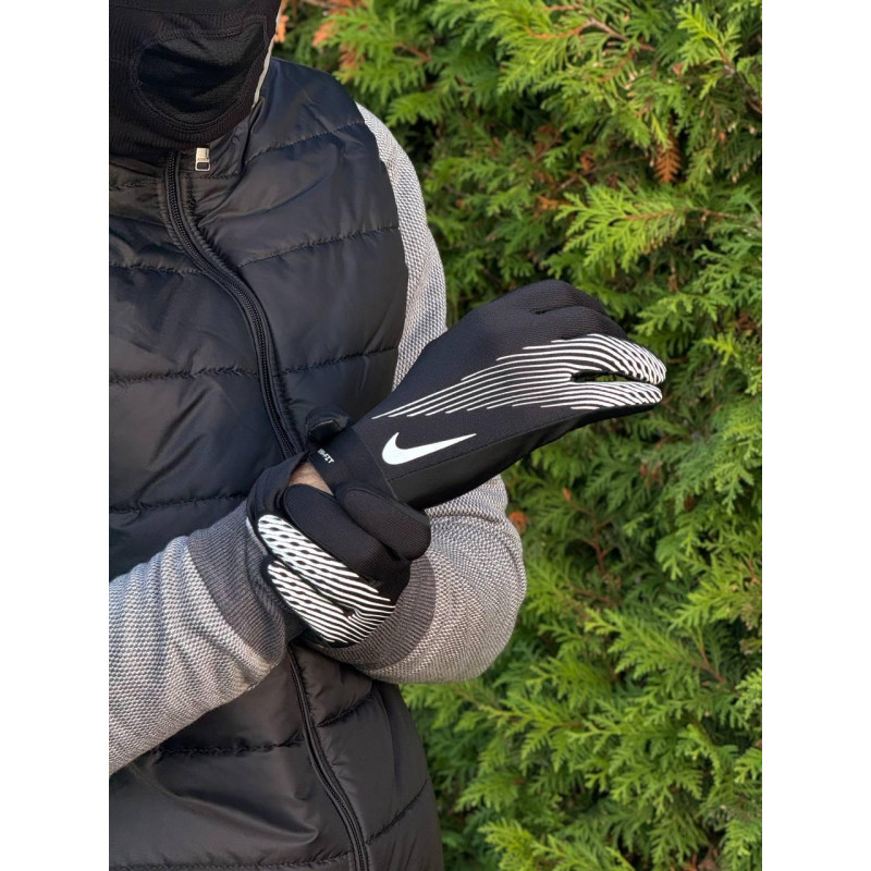 Рукавички Nike Hyperwarm чоловічі чорні Therma Fit чоловічі чорні Рукавички Найк Хайпер Варм чоловічі теплі зимові