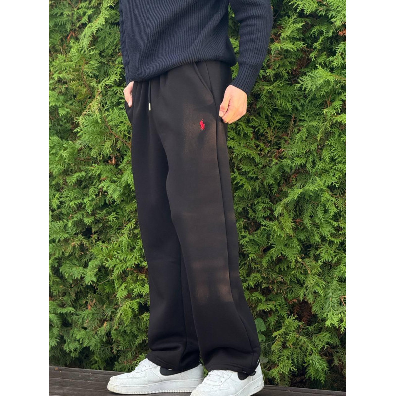Штани Polo Ralph Lauren чорні чоловічі флісові зимові штани Polo Ralph Lauren сірі теплі флісові штани Polo