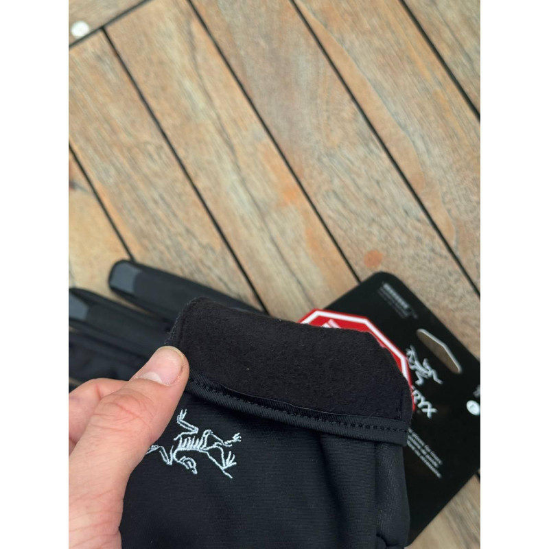 Рукавички Arcteryx чоловічі чорні рукавички спортивні водонепроникні рукавички Арк чорні чоловічі