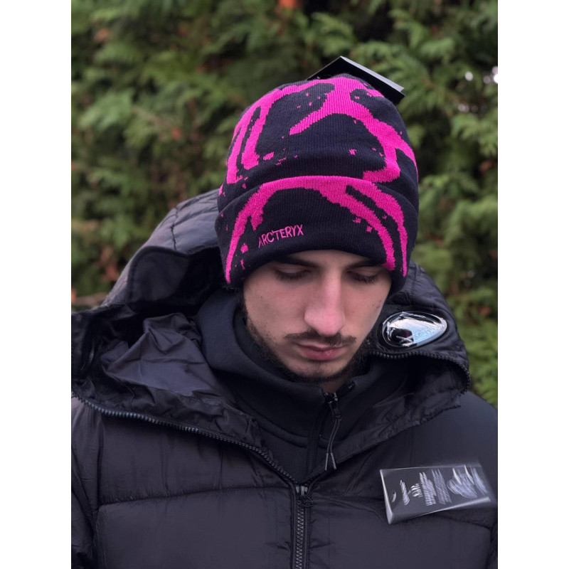 Шапка Arcteryx чоловіча рожева шапка арктерикс чорна спортивна зимова шапка Арктерикс чоловіча на зиму Арк