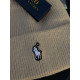 Шапка Polo Ralph Lauren бежева шапка поло ральф Лоурен чоловіча бежева шапка Поло на зиму тепла шапка