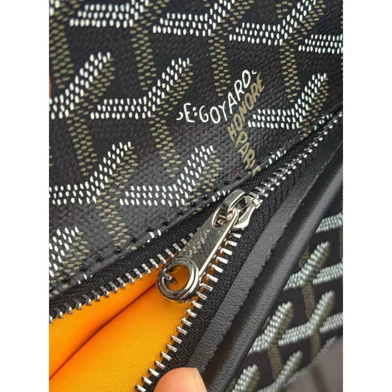 Клатч сумка Goyard Paris шкіряна чоловіча сумка Гоярд барсетка сірчана месенджер Гоярд білий