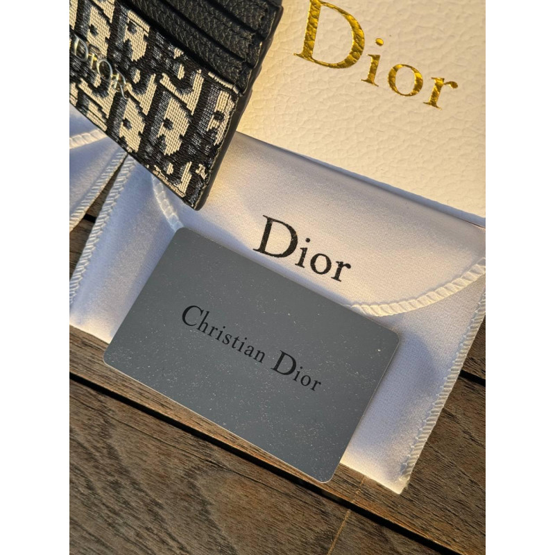 Візитниця Christian Dior чоловіча кардхолдер білий Крістіан Діор шкіряний чоловічий Діор шкіряний