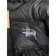 Пуховик Stussy 800 fit чоловічий чорний пуховик з сірим Стуссі чоловіча чорна куртка Стусі пуховик Stusy зимовий