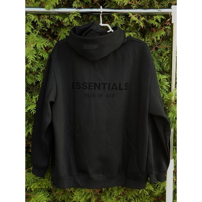 Худі Essentials FOG чоловічі Ессеншіалс чорні спортивні зимові худі на Флісі Ессеншіалс спортивне ФОГ