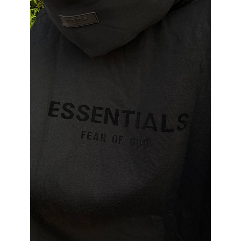 Худі Essentials FOG чоловічі Ессеншіалс чорні спортивні зимові худі на Флісі Ессеншіалс спортивне ФОГ