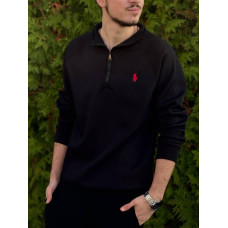 Напівзамок Polo Ralph Lauren чоловічий 1/3 зип Поло Ральф Лоурен чорний спортивний напівзамок Поло чоловічий Polo 1/3 зіп хвді біл