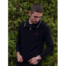 Кардиган Поло Ральф Лоурен чорний чоловічий кардиган спортивний Polo Ralph Lauren чорний Зіпка Поло
