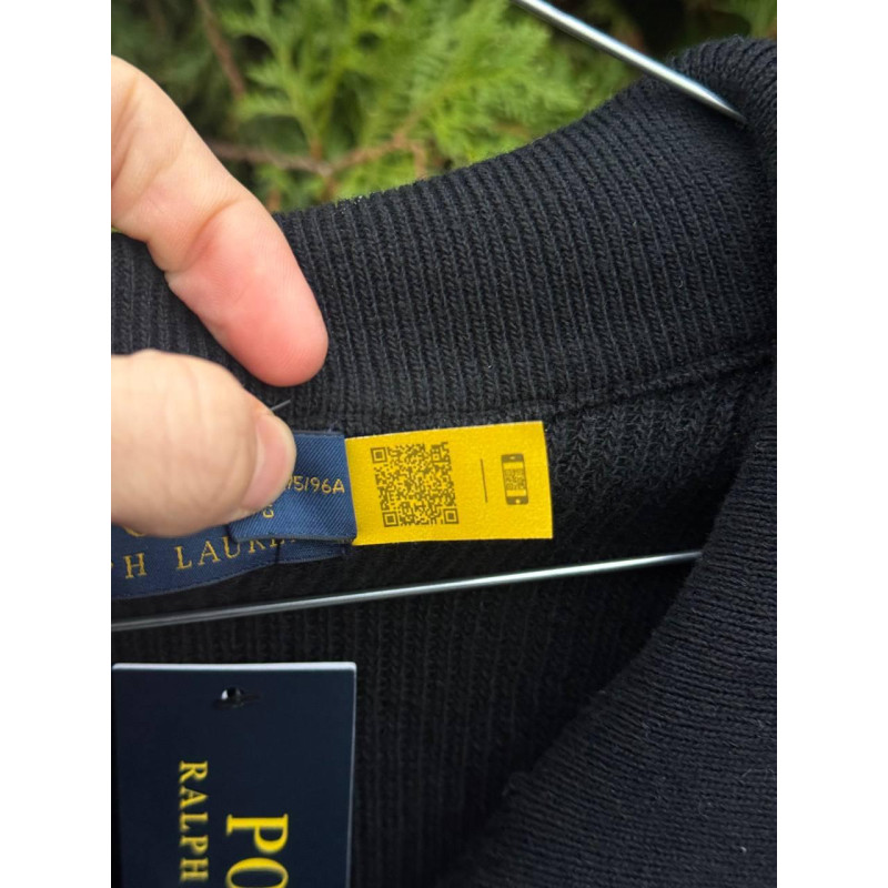 Кардиган Поло Ральф Лоурен черный мужской кардиган спортивный Polo Ralph Lauren черный Зипка Поло