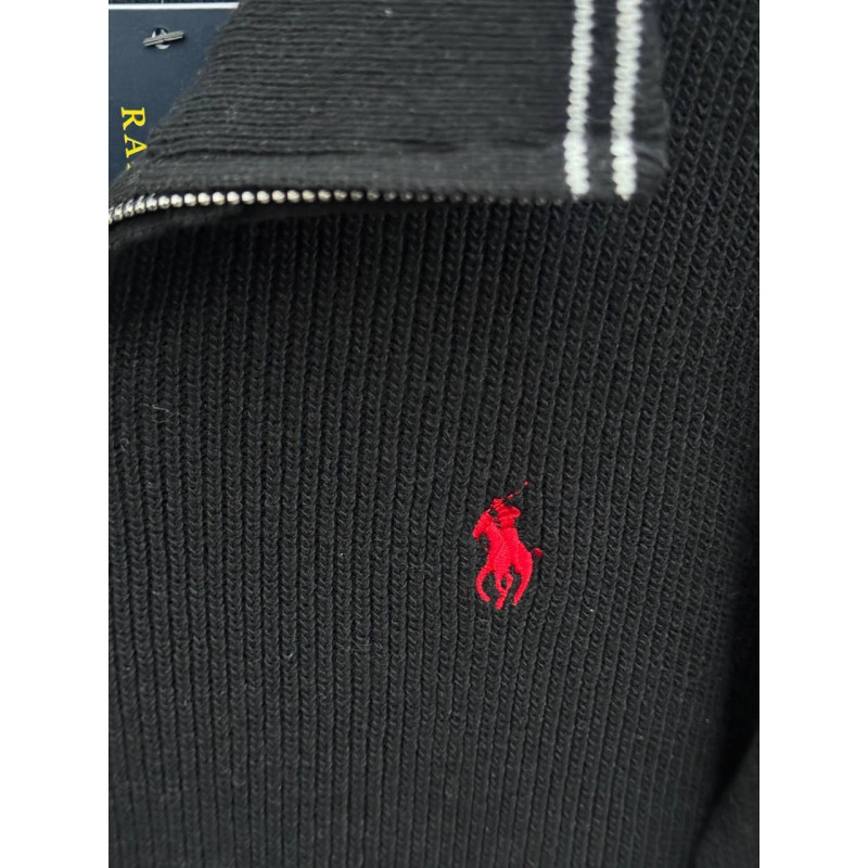 Кардиган Поло Ральф Лоурен черный мужской кардиган спортивный Polo Ralph Lauren черный Зипка Поло