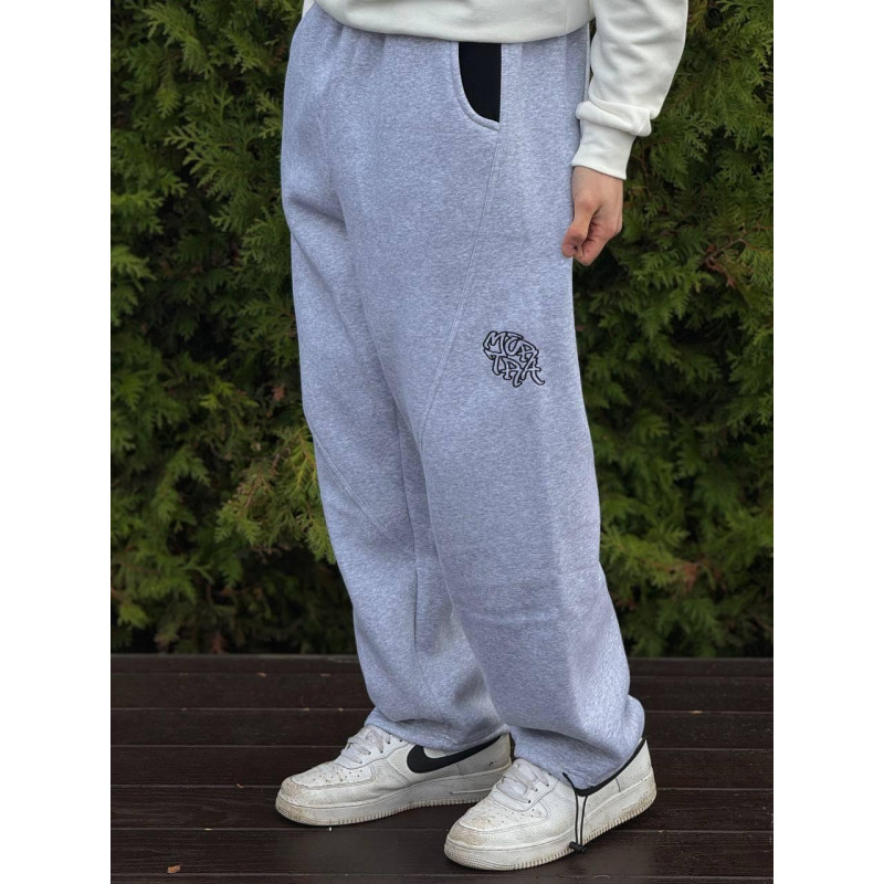 Брюки Mertra чоловічі чорні штани Mertra Pants сірі широкі штани на флісі Мертра пентс Беггі чорні