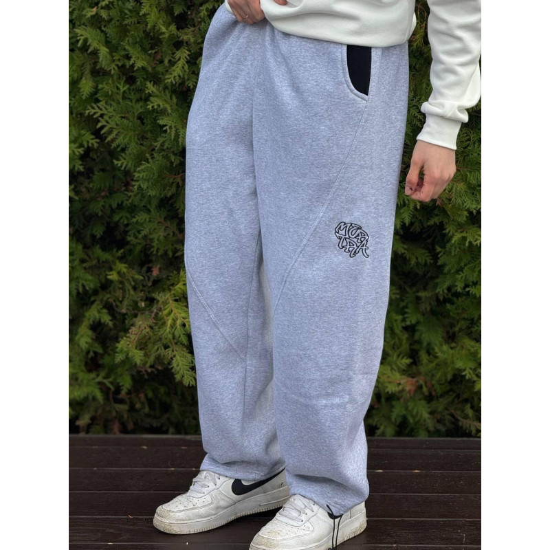 Брюки Mertra чоловічі чорні штани Mertra Pants сірі широкі штани на флісі Мертра пентс Беггі чорні