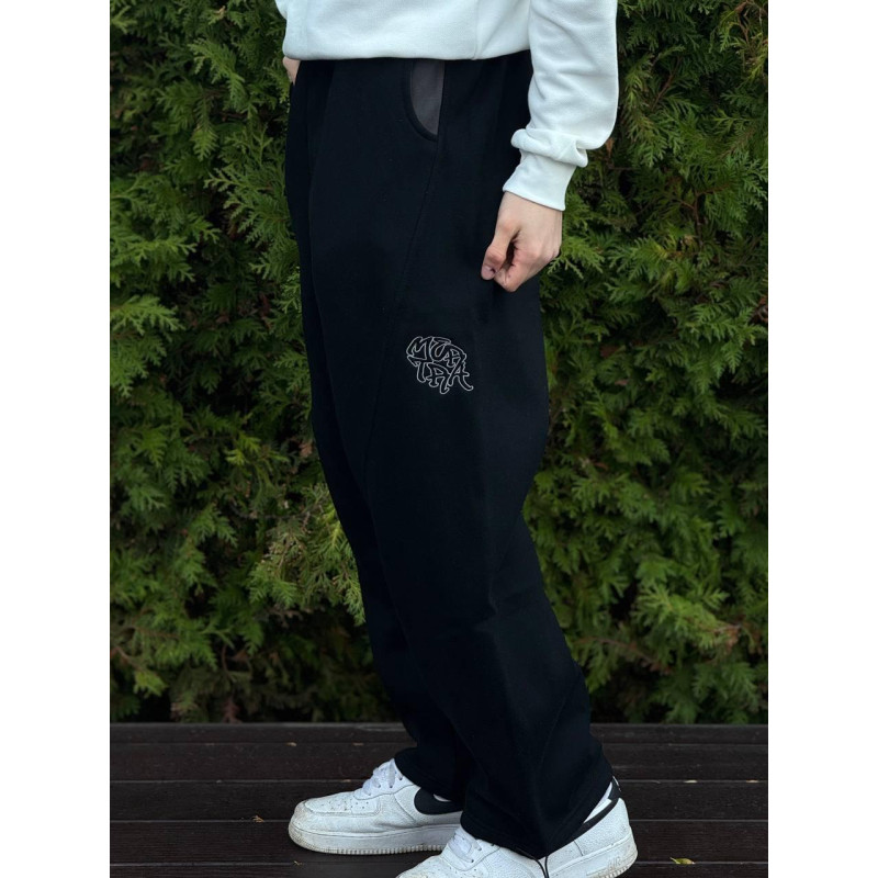 Брюки Mertra чоловічі чорні штани Mertra Pants сірі широкі штани на флісі Мертра пентс Беггі чорні
