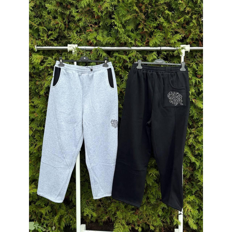Брюки Mertra чоловічі чорні штани Mertra Pants сірі широкі штани на флісі Мертра пентс Беггі чорні