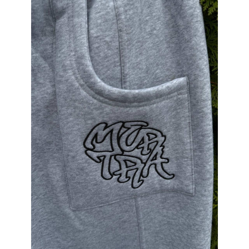 Брюки Mertra чоловічі чорні штани Mertra Pants сірі широкі штани на флісі Мертра пентс Беггі чорні