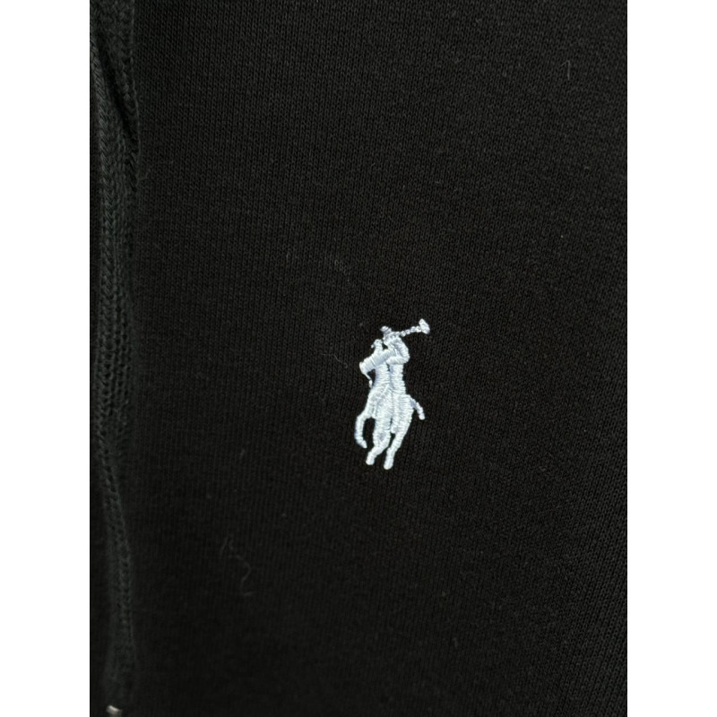 Зіп-худі чоловіча Поло Ральф Лоурен чорна чоловіча Зіпка Polo Ralph Lauren худий чорний з білим Поло кофта Поло Ральф