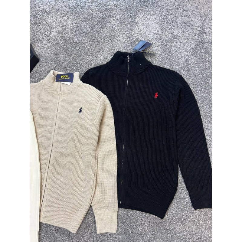 Кардиган Polo Ralph Lauren чоловічий чорний кардиган Polo Ralph Lauren Чоловіча спортивна куртка Polo Ralph Lauren Zipka чорна
