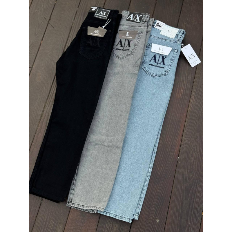 Джинси чоловічі Armani Exchange чорні сірі чоловічі джинси Armani Exchanger прямі чоловічі джинси Emporio Armani
