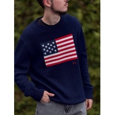 Светр Polo Ralph Lauren синій чоловічий светр кофта Поло Ральф Лоурен темно синій теплий зимовий светр Поло
