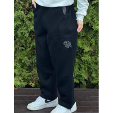 Брюки Mertra Baggy Pants флісові чорні штани чоловічі Мертра Біжи Пентс чорні широкі штани Мертра