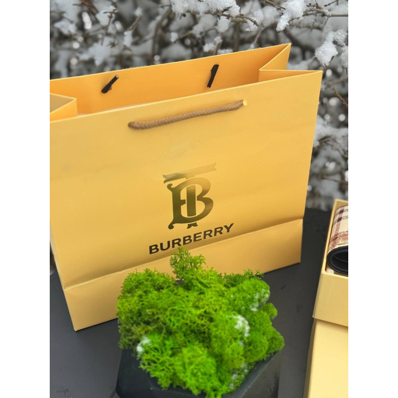 Набір Burberry чоловічий набір набір Барбері бежевий ремінь + гаманець набір ремінь Барбері чорний 110 см