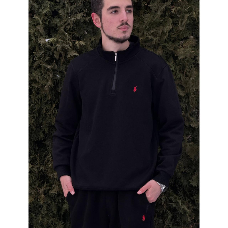 Напівзамок Polo Ralph Lauren чорний чоловічий 1/3 зіп Поло Ральф Лоурен білий чоловічий Зіпка Поло на зиму
