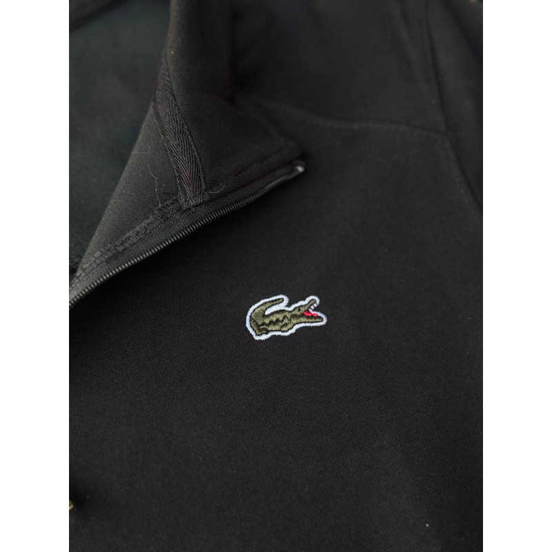 Полузамок Lacoste черный 1/3 зип мужской спортивный Полузамок Лакост 1/3 Зипка Лаксота мужская